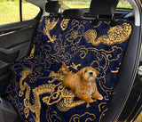 Gold Dragon Pattern Dog Car Seat Covers