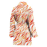 Fire Flame Watercolor Pattern Women'S Bathrobe