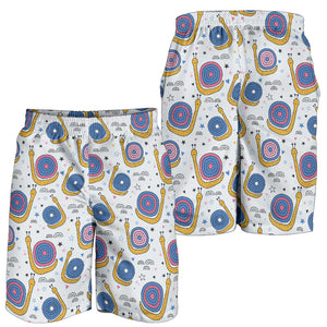 Snail Pattern Print Design 05 Men Shorts