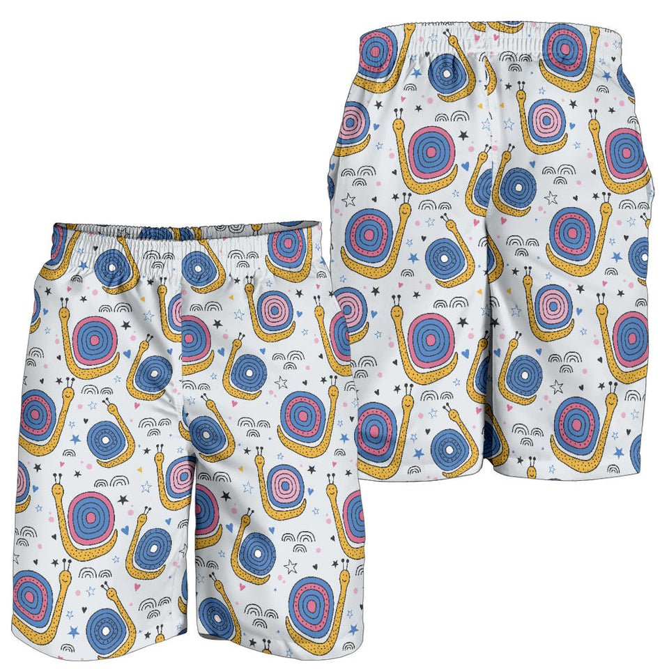 Snail Pattern Print Design 05 Men Shorts