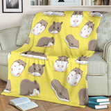 Cute Hamster Pattern Premium Blanket