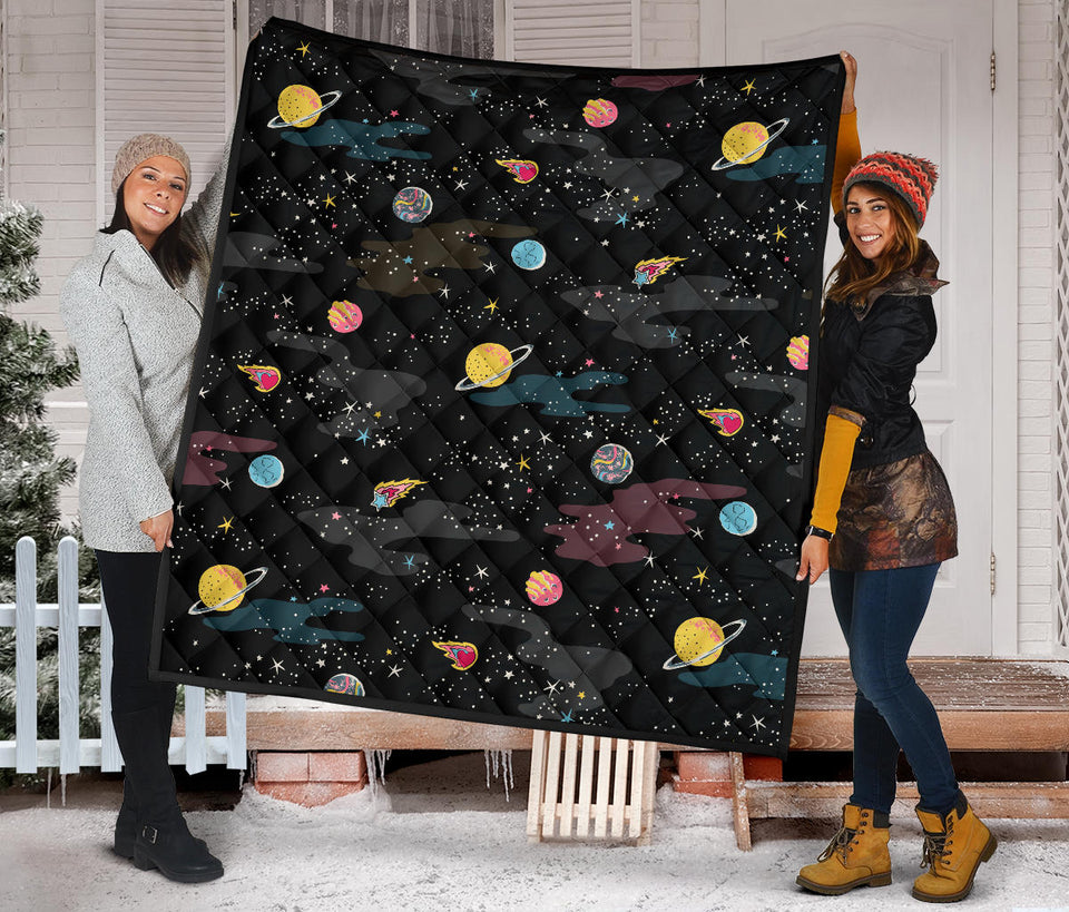 Space Pattern Premium Quilt