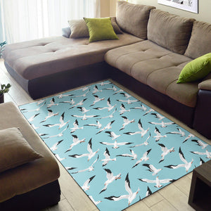 Seagull Pattern Print Design 01 Area Rug