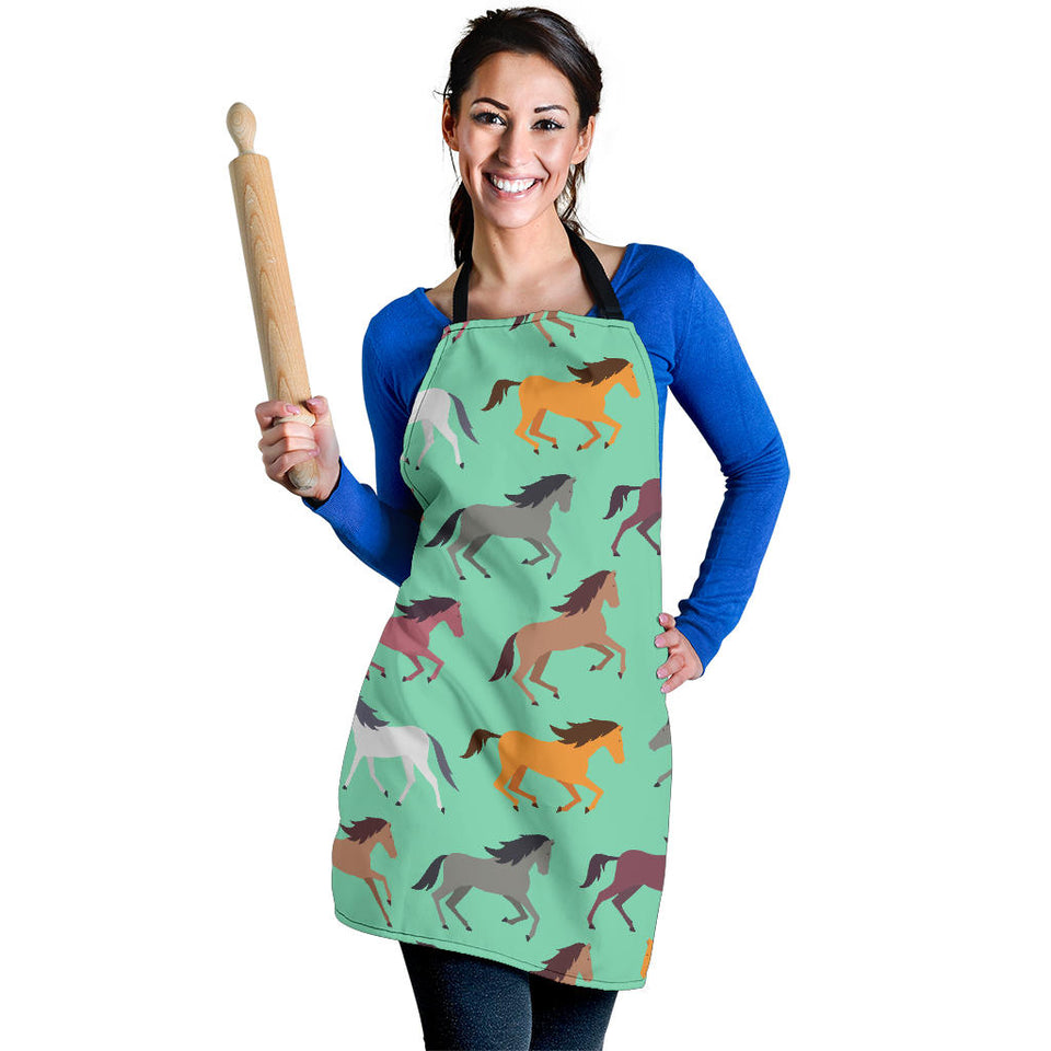 Colorful Horses Pattern Adjustable Apron