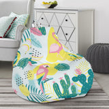 Cute Parrot Toucan Flamingo Cactus Exotic Leaves Pattern Bean Bag Cover