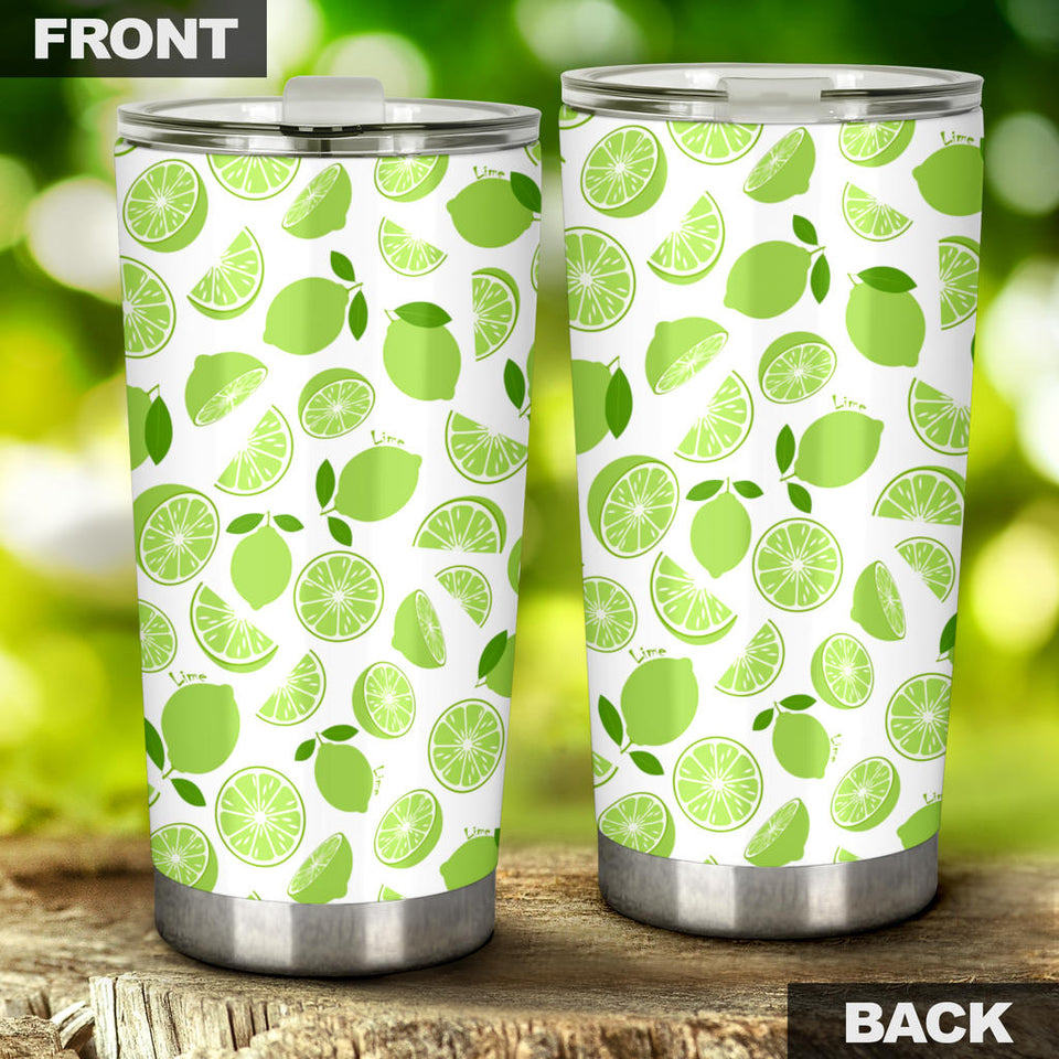 Lime Design Pattern Tumbler