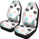 Dog Paws Pattern Print Design 04 Universal Fit Car Seat Covers