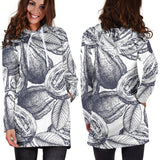 Guava Tropical Hand Drawn Pattern Women'S Hoodie Dress