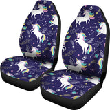 Hand Drawn Cute Unicorn Star Planet  Universal Fit Car Seat Covers