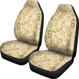 Hand Drawn Peanuts Pattern  Universal Fit Car Seat Covers