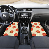Tomato Dot Background Front And Back Car Mats