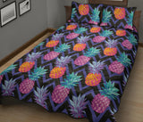 Pineapples pattern zigzag background Quilt Bed Set