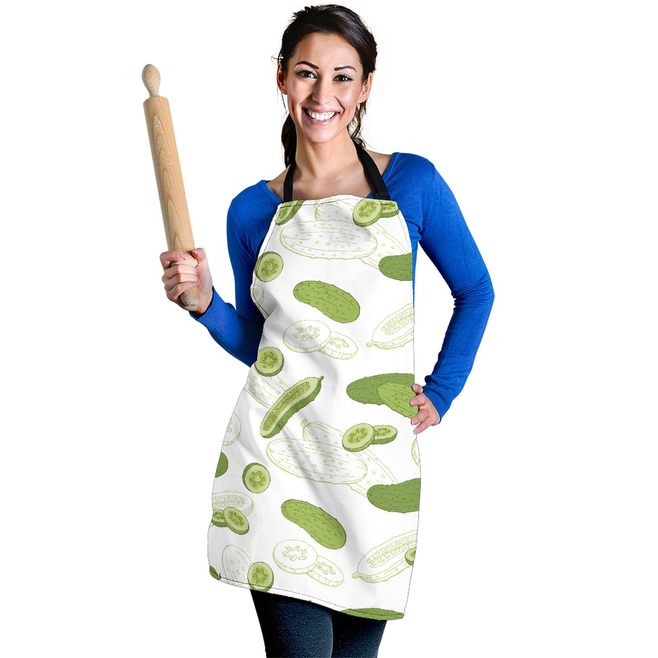 Cucumber Sketch Pattern Adjustable Apron