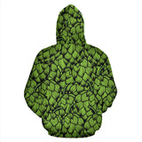 Green Hop Pattern Men Women Pullover Hoodie