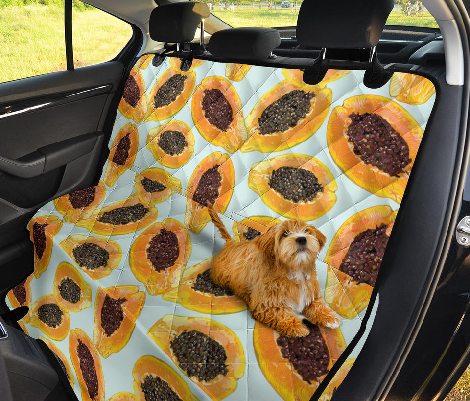 Watercolor Papaya Pattern Dog Car Seat Covers