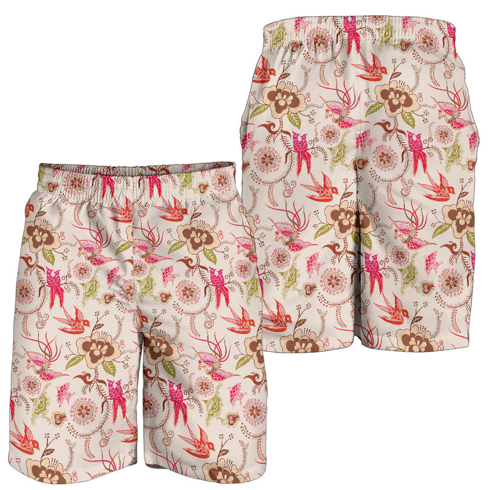 Swallow Pattern Print Design 01 Men Shorts
