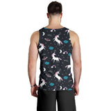 unicorn rainbows moon clound star pattern Men Tank Top
