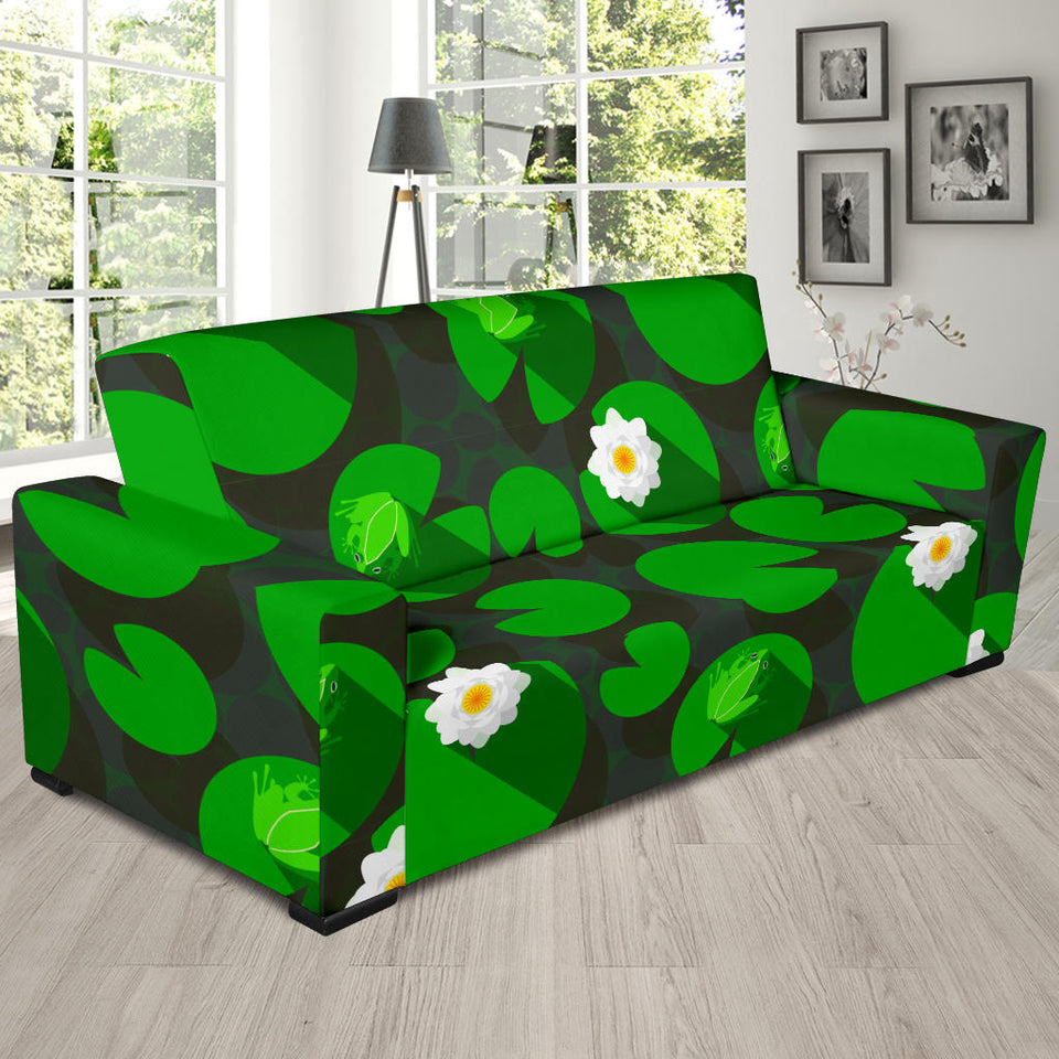 Frog Waterlily Pattern Sofa Slipcover