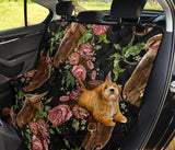Horse Head Wild Roses Pattern Dog Car Seat Covers