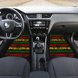 Canabis Marijuana Weed Pattern Print Design 04 Front and Back Car Mats