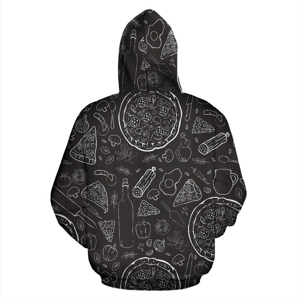 Pizza Pattern  Men Women Pullover Hoodie