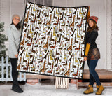Giraffe Pattern Print Design 05 Premium Quilt