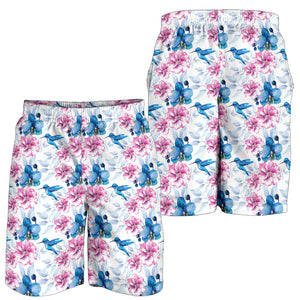 Hummingbird Pattern Print Design 02 Men Shorts