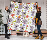 Cute Koalas Teapots Tea Premium Quilt