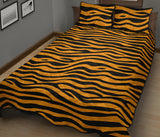 Bengal tigers skin print pattern background Quilt Bed Set