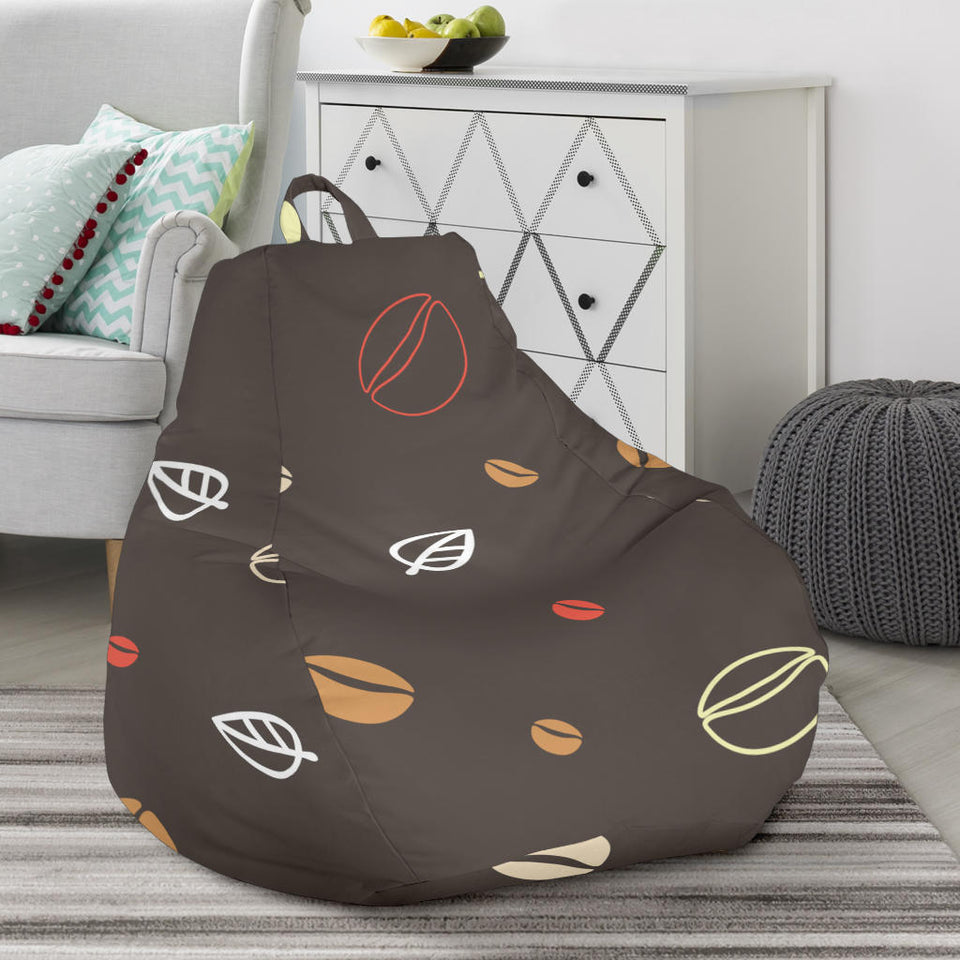 Coffee Bean Leave Pattern Bean Bag Cover