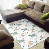 Cute Rhino Pattern Area Rug