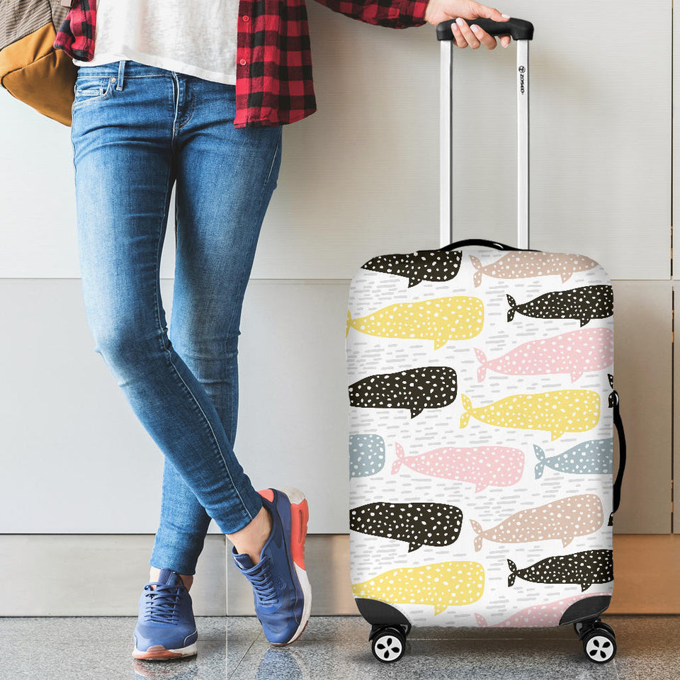 Whale Dot Pattern Cabin Suitcases Luggages