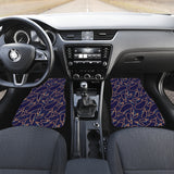 Eggplant Pattern Print Design 04 Front and Back Car Mats