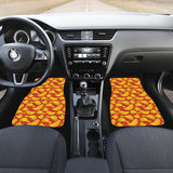 Potato Chips Pattern Print Design 05 Front and Back Car Mats