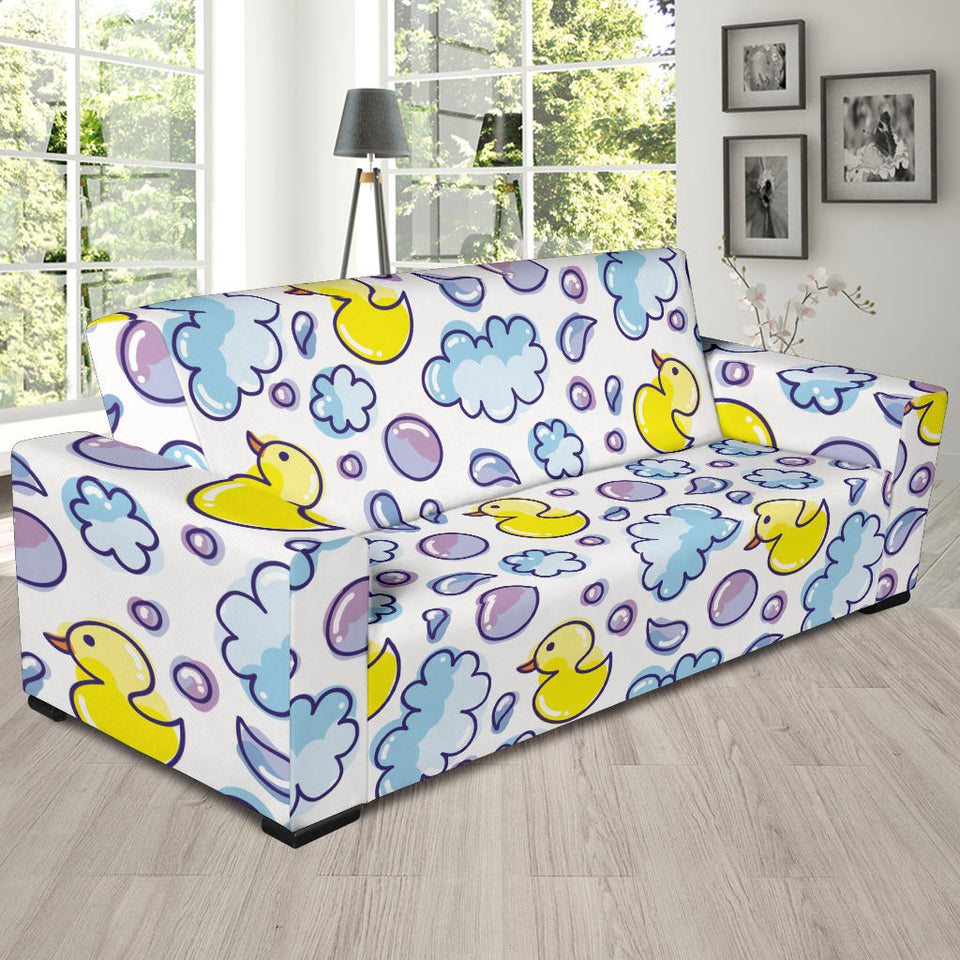 Duck Toy Pattern Print Design 01 Sofa Slipcover