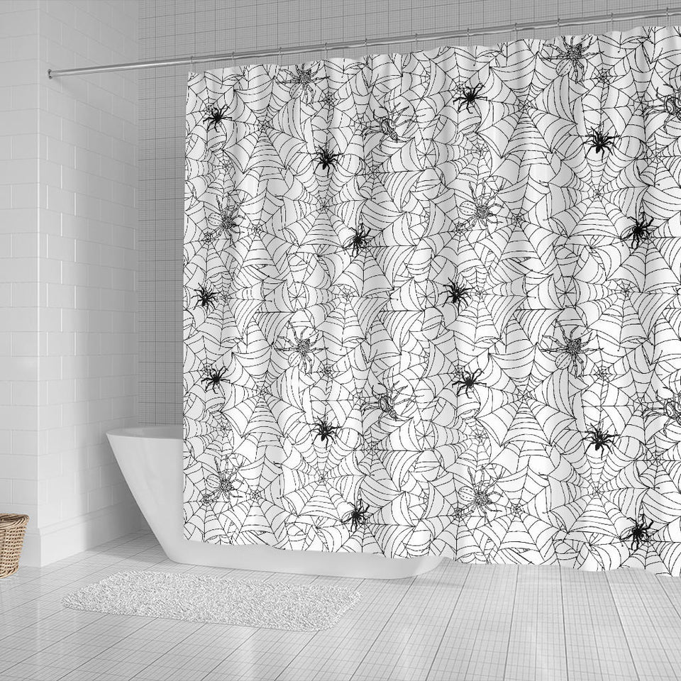 Spider Web Cobweb Pattern Shower Curtain Fulfilled In US