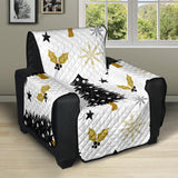 Christmas tree holly snow star pattern Recliner Cover Protector