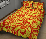 Fire flame design pattern Quilt Bed Set