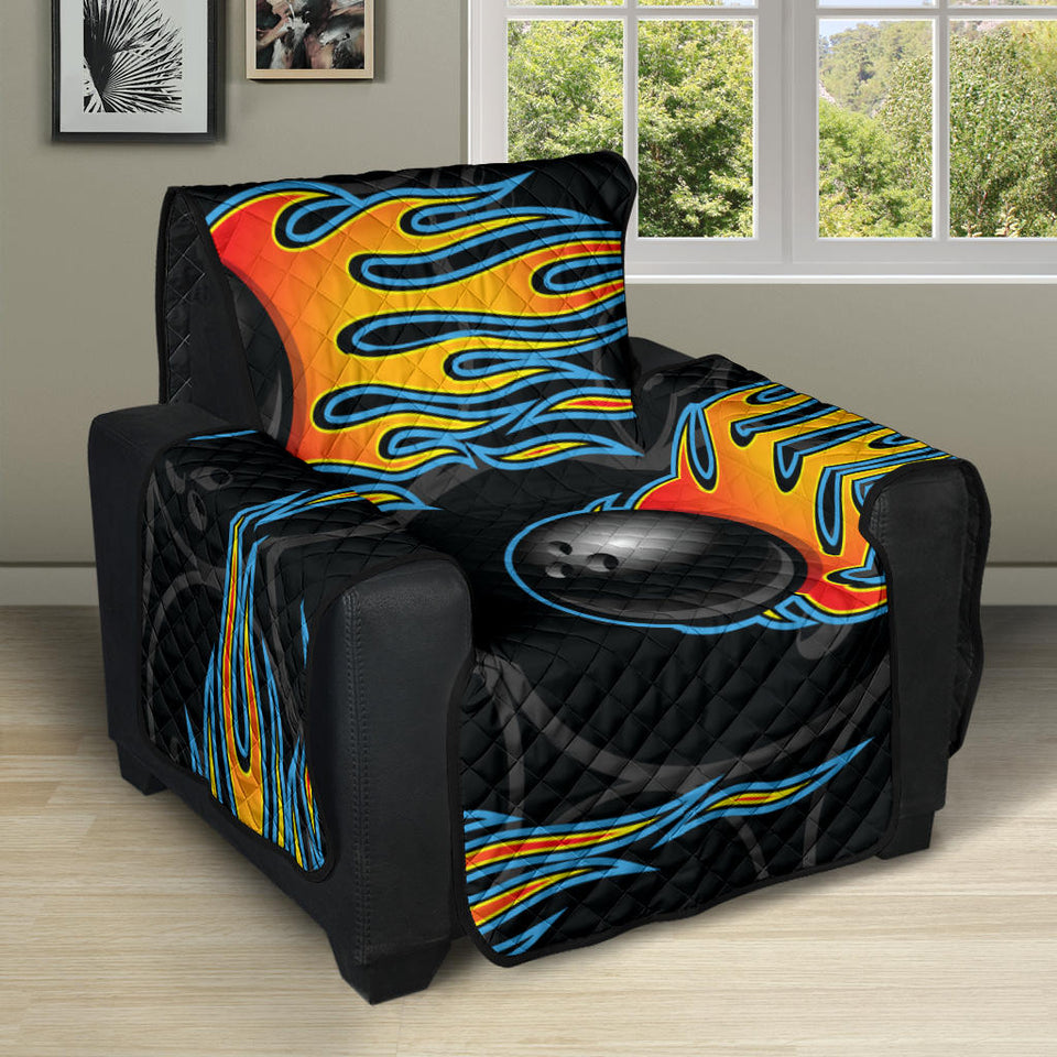 Bowling balls flame pattern Recliner Cover Protector