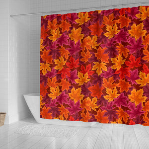 Autumn Maple Leaf Pattern Shower Curtain Fulfilled In US