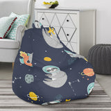 Cute Sloth Astronaut Star Planet Rocket Pattern Bean Bag Cover
