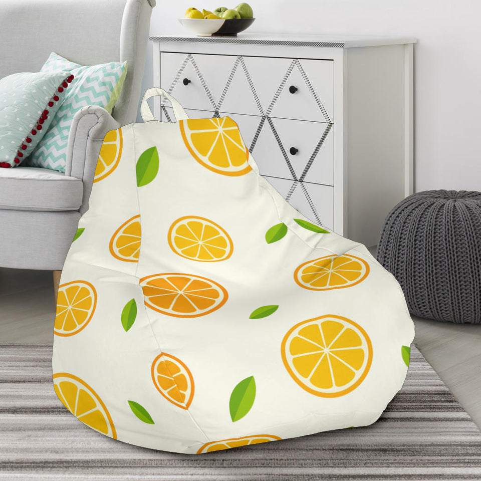Oranges Leaves Pattern Bean Bag Cover