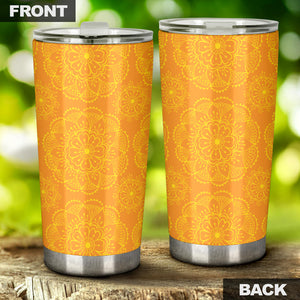 Orange Traditional Indian Element Pattern Tumbler