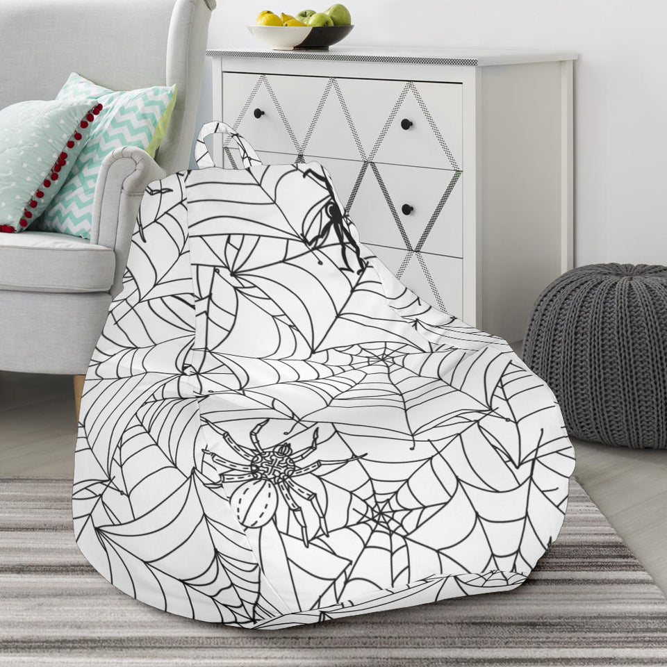 Spider Web Cobweb Pattern Bean Bag Cover