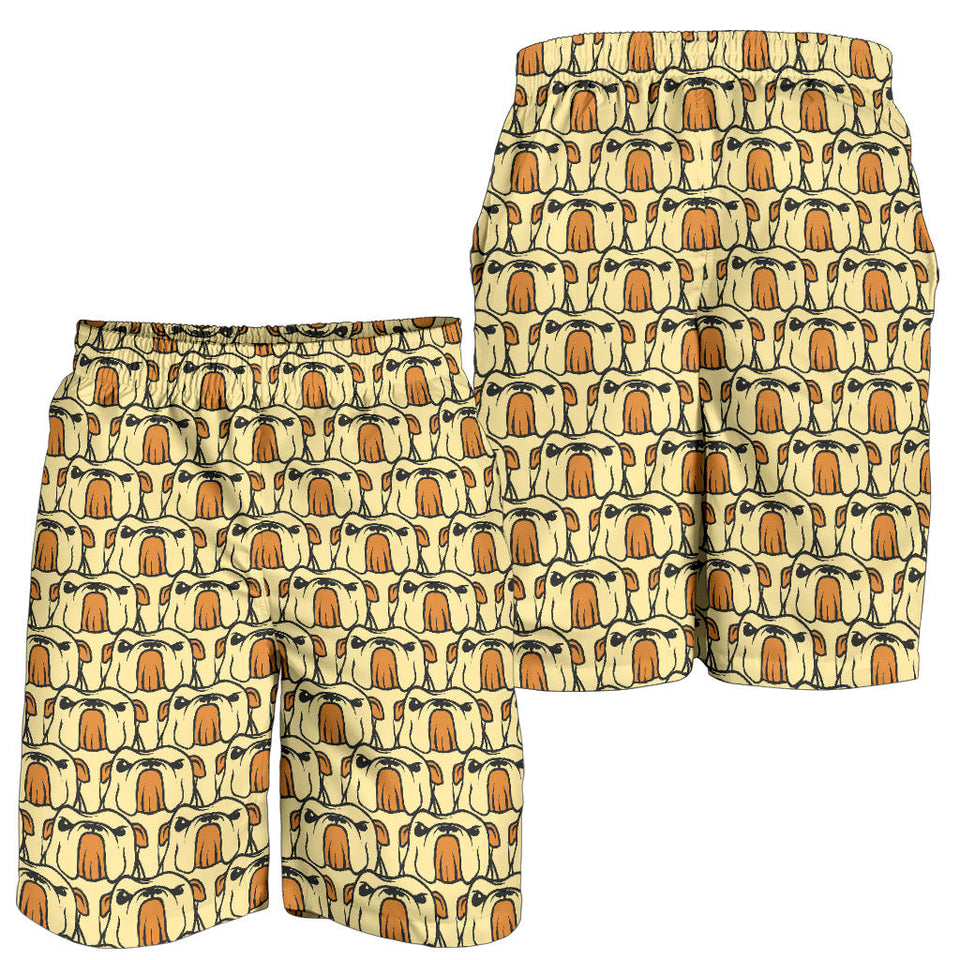 English Bulldog Pattern Print Design 02 Men Shorts