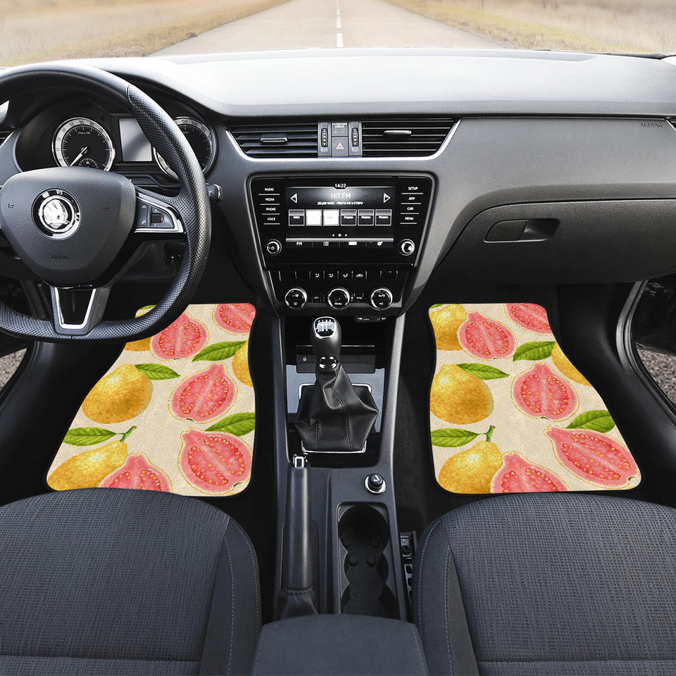 Beautiful Guava Pattern Front And Back Car Mats