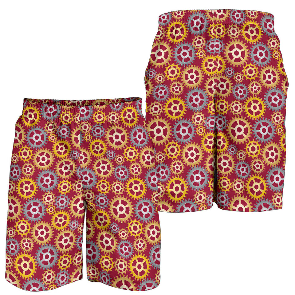 Gear Pattern Print Design 04 Men Shorts