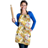 Cool Bee Honeycomb Leaves Pattern Adjustable Apron