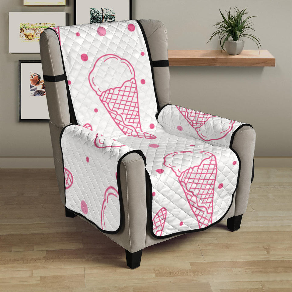 Hand drawn ice cream pattern Chair Cover Protector