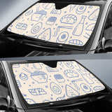 Cute Sushi Icon Pattern Car Sun Shade